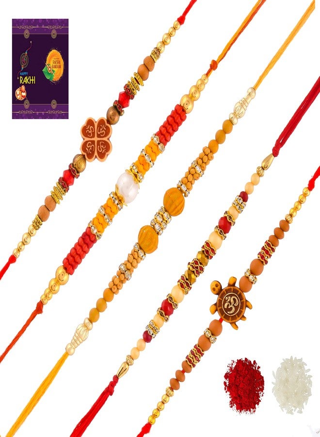 AR Eyewar Multicolor Five Dora Rakhi Combo Set For Brother Sister (ARR211163)