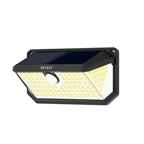 Dylect® Eco Motion Sensor Solar Wall Light for Shop Entrance, Garden, Gate, Parking, Terrace, Front & Side Illumination, 3 in 1 Modes, IP64 Waterproof, Upto 10 Hr Runtime (Ultra Bright LED Cool White) - Image 1