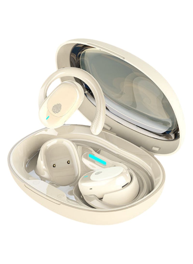 Generic 2024 New, JM05 Pro Bluetooth Earphones for Sports, Rotating Over-ear Style, Wireless, Ultra-long Battery Life, Non-in-ear Design for Sports, White  - Image 1