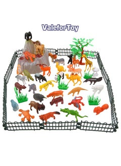 Occuwzz 54-Piece Mini Jungle Animals Set with Gift Box Realistic Wild Animal Figures for Kids Learning Party Favors  - Image 2