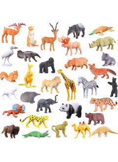 Occuwzz 54-Piece Mini Jungle Animals Set with Gift Box Realistic Wild Animal Figures for Kids Learning Party Favors  - Image 3