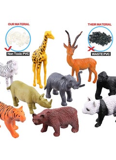 Occuwzz 54-Piece Mini Jungle Animals Set with Gift Box Realistic Wild Animal Figures for Kids Learning Party Favors  - Image 5