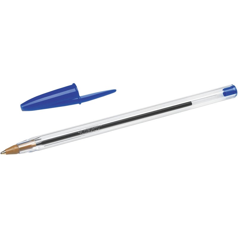 BIC Cristal Original Ballpoint Pens - Medium Point (1.0 mm) - Blue, Pack of 5 - Image 4