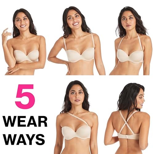 Maidenform Womens Love The Lift Demi Strapless Multiway 09417 Bras, Latte Lift, 36C US - Image 2