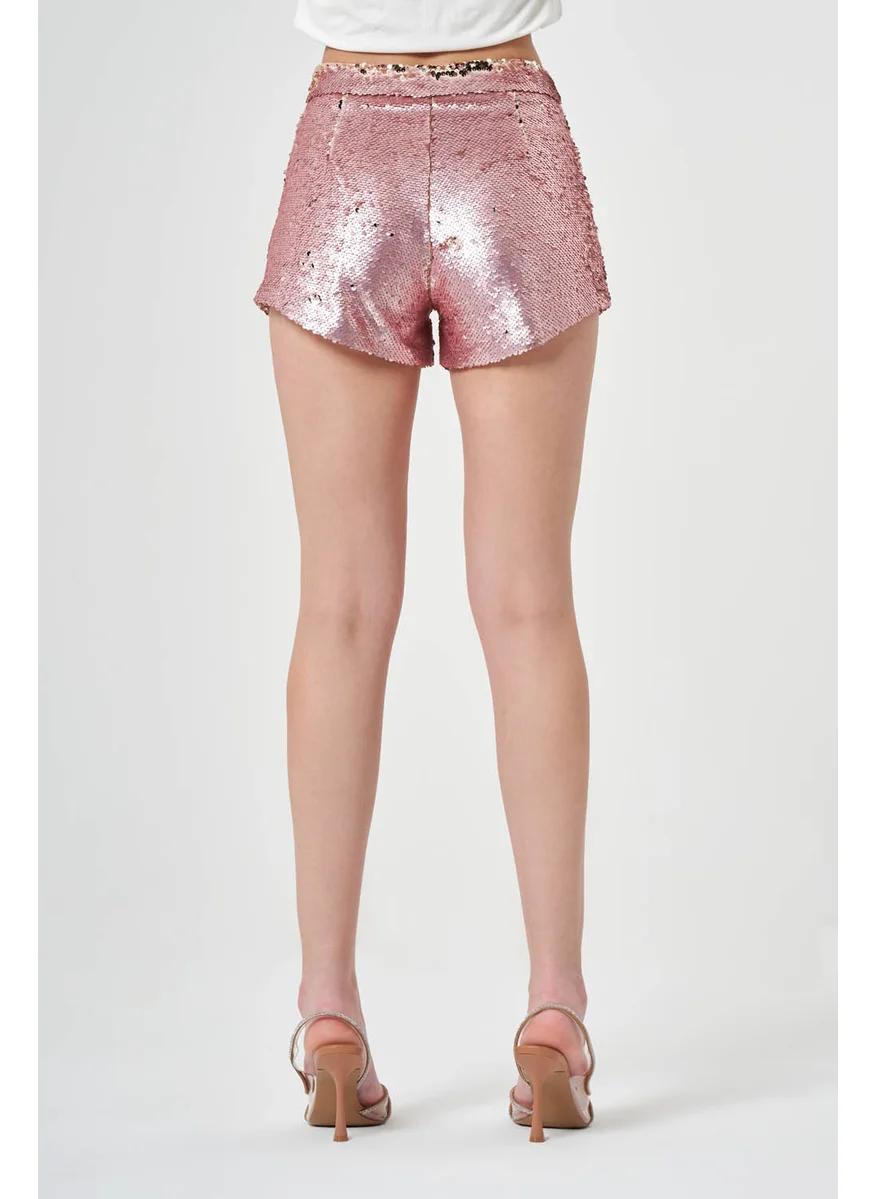 MIZALLE SEQUINED SHORTS