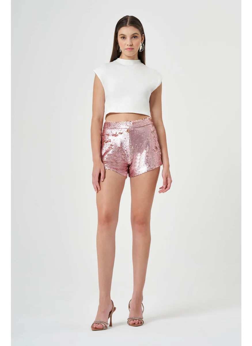 MIZALLE SEQUINED SHORTS