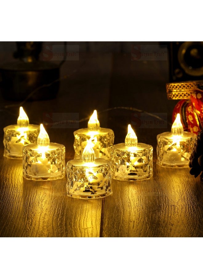 SATYAM KRAFT 6 Pcs Flameless & Smokeless Decorative Acrylic Led TeaLight Candles for Home Decor,Gifts,Christmas,Festival, Anniversary,Birthday,Wedding Valentine(Yellow) - pzsku/Z1180E82DC8F8B66A6406Z/45/_/1740982448/2de5a3b9-6df5-420c-ae2e-05a4789703a3