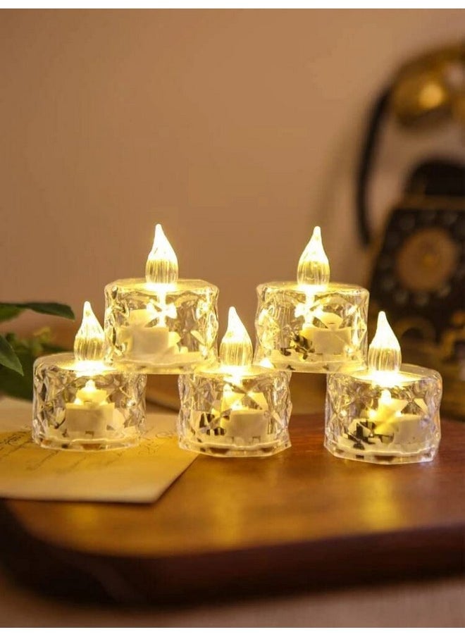 SATYAM KRAFT 6 Pcs Flameless & Smokeless Decorative Acrylic Led TeaLight Candles for Home Decor,Gifts,Christmas,Festival, Anniversary,Birthday,Wedding Valentine(Yellow) - pzsku/Z1180E82DC8F8B66A6406Z/45/_/1740982550/3db246d3-79b1-44a7-9edb-5bb8f3f08496