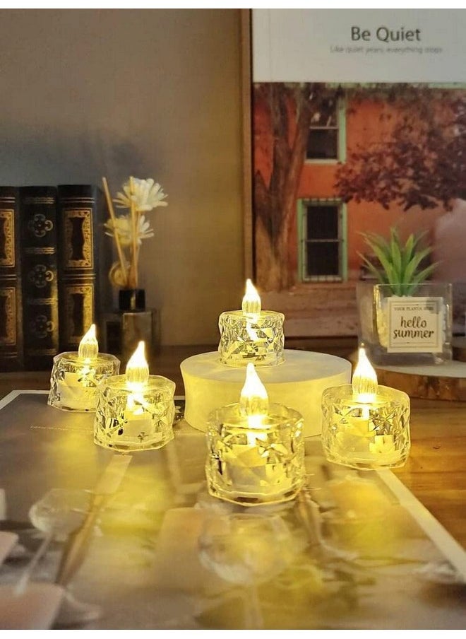 SATYAM KRAFT 6 Pcs Flameless & Smokeless Decorative Acrylic Led TeaLight Candles for Home Decor,Gifts,Christmas,Festival, Anniversary,Birthday,Wedding Valentine(Yellow) - pzsku/Z1180E82DC8F8B66A6406Z/45/_/1740982635/bb3f221f-db4b-4df5-a1a9-4376a0602ac0