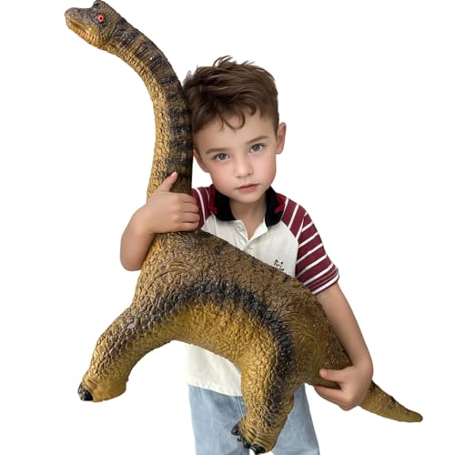YONGJULE Big Brachiosaurus 32 inch Dinosaur Toys for Kids 35 Large Dinosaur Toys for Kids Toddler Dinosaur Party Favors Birthday Gifts for Boys Girls Brown - Image 1