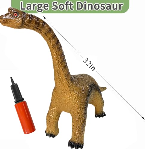 YONGJULE Big Brachiosaurus 32 inch Dinosaur Toys for Kids 35 Large Dinosaur Toys for Kids Toddler Dinosaur Party Favors Birthday Gifts for Boys Girls Brown - Image 5