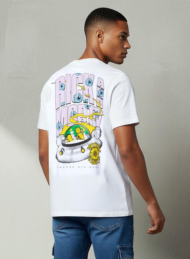 SP Characters Men Regular Fit Crew Neck Short Sleeves Rick and Morty Print T-shirt - Image 3