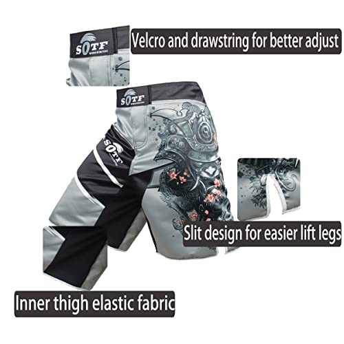 SOTF Boxing Shorts Men Muay Thai Fight Shorts MMA Shorts for Men BJJ Large Waist 33-37inch - Image 3