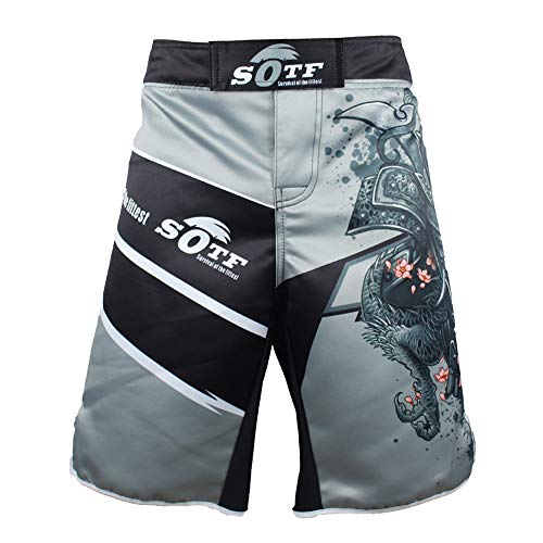 SOTF Boxing Shorts Men Muay Thai Fight Shorts MMA Shorts for Men BJJ Large Waist 33-37inch - Image 2