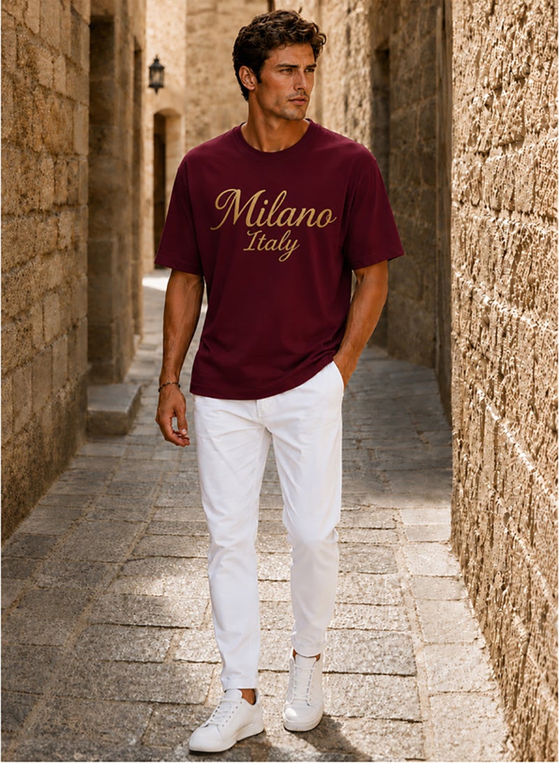 Hero Basic Oversized Milano Print T-Shirt