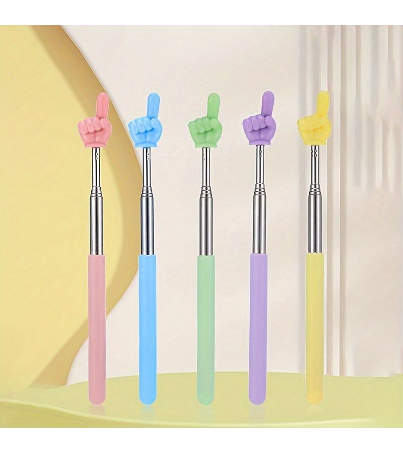 Assorted Retractable Finger Teacher Pens 3Pcs Durable Material for Classroom Whiteboard - Image 3