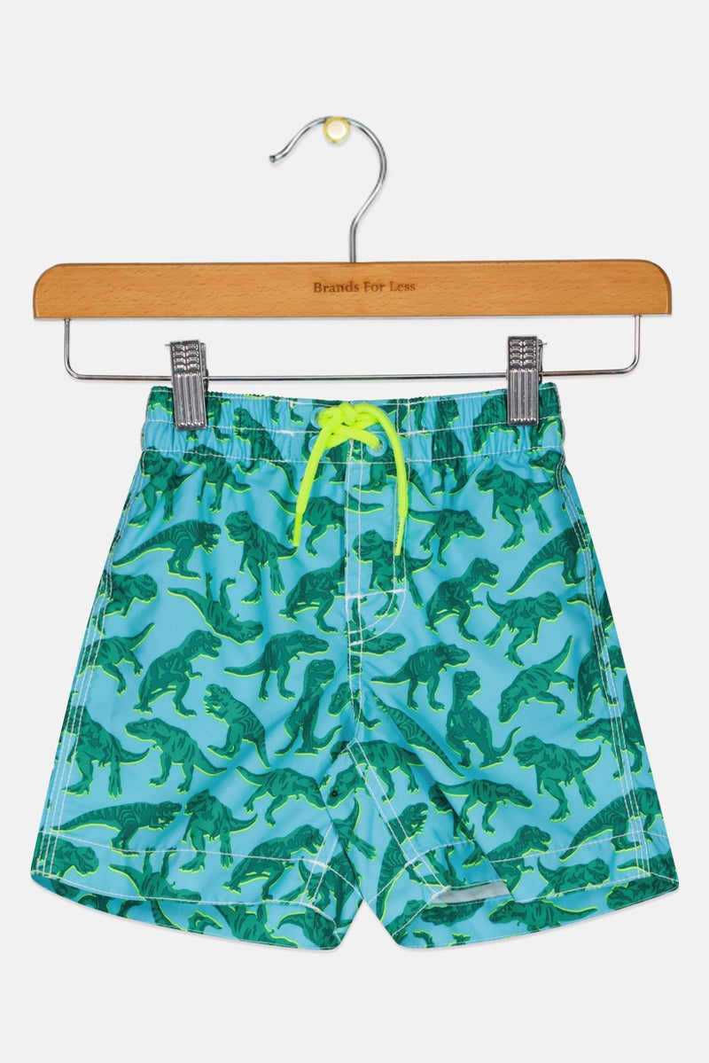 GAP Toddlers Boy Animal Print Swimwear Shorts, Multicolor - Image 1
