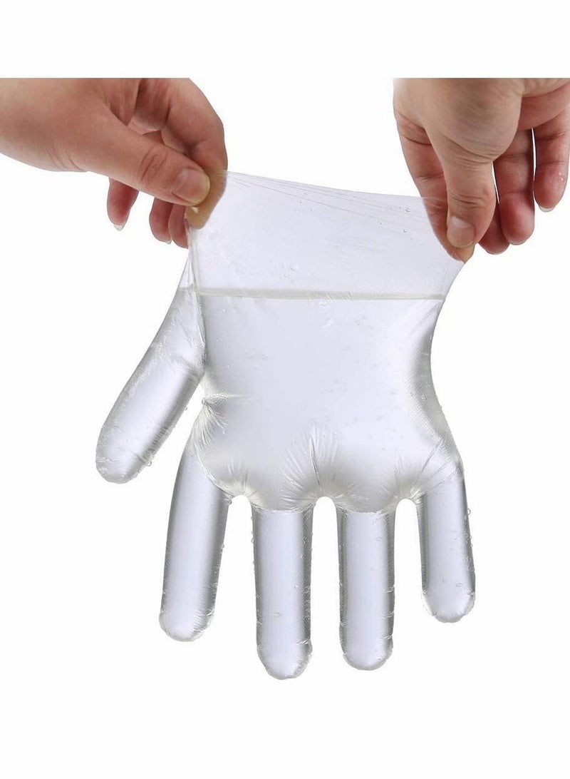 Disposable Plastic Gloves,  Plastic Food Safe Disposable Gloves, Polyethylene Clear Work Gloves(500 PCS) - Image 5