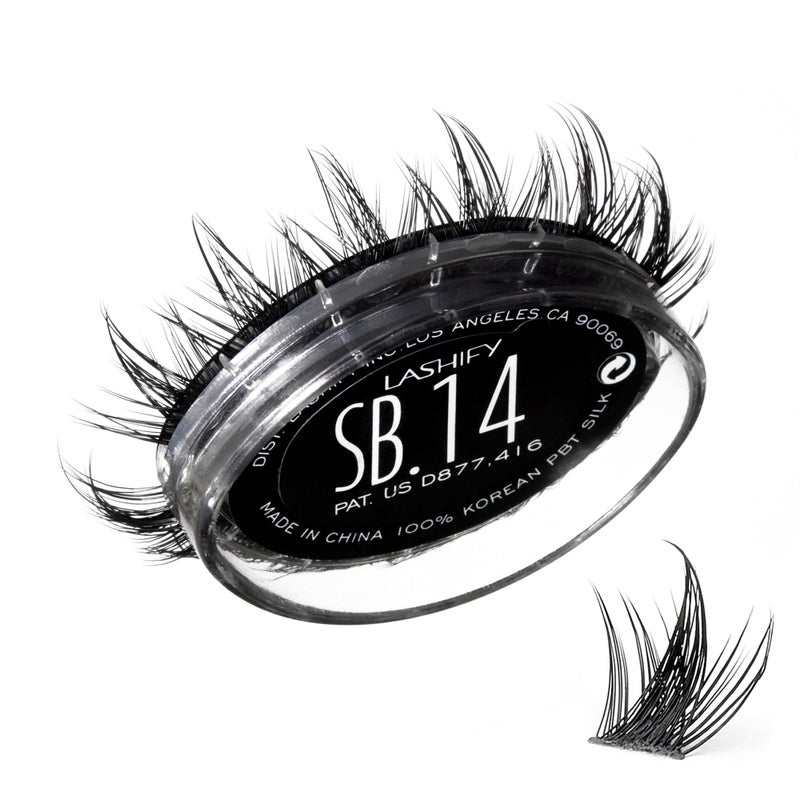 Lashify Star Burst 14mm Gossamer DIY Eyelash Extensions Refill, The Ultimate Multi-Length Multi Layered Lash, Black, Easy False Lashes - Image 1