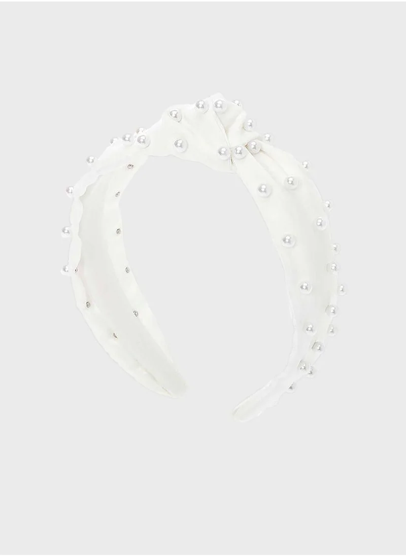 Claires Kids Pearl Knotted Headband