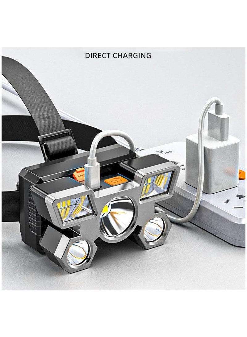 Super Bright USB Rechargeable LED Headlamp Headlight Camping Outdoor Headlamp - Image 3