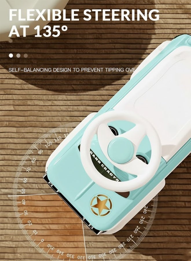 MG Kids Ride-On Toddler toy Car With  Music &  Lights, High Backrest 1-4 Years - Blue - Image 4