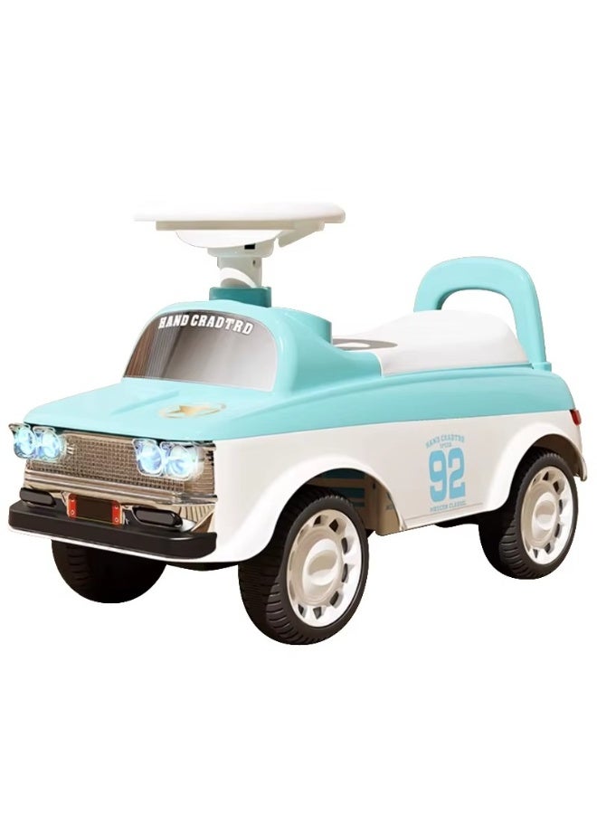 MG Kids Ride-On Toddler toy Car With  Music &  Lights, High Backrest 1-4 Years - Blue - Image 2