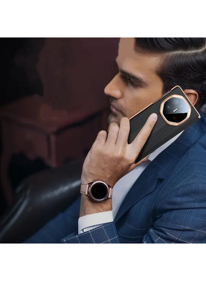 غطاء كامل من القماش المتين باللون الأرجواني لهاتف Huawei Mate X6 مع خاصية المغناطيس - Image 4