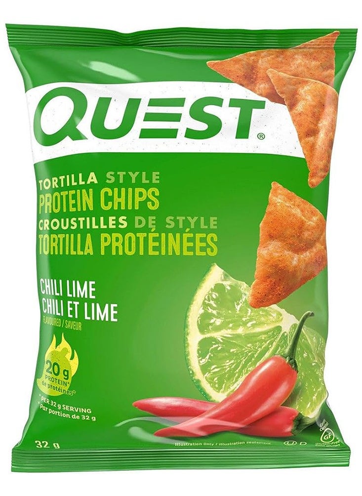 Quest - Tortilla Style Protein Chips Chili Lime (Pack of 8) - Image 1
