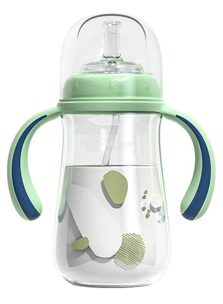 Gonice Sippy Cup for Baby, Sippy Cup for Baby 6-12 Months, Straw for Kids Water Bottle with Soft Silicon Spout Cup for Toddlers,BPA Free, 240ml,Spill Leakproof Plastic Drinking Bottle with Handle - Image 1