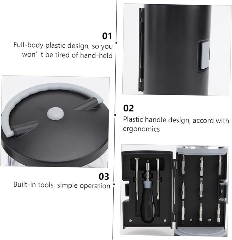 Black Camping Light Set Super Bright Portable Tent Lamp Flashlight 19 5x8 1cm - Image 5