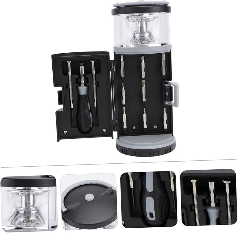 Black Camping Light Set Super Bright Portable Tent Lamp Flashlight 19 5x8 1cm - Image 3