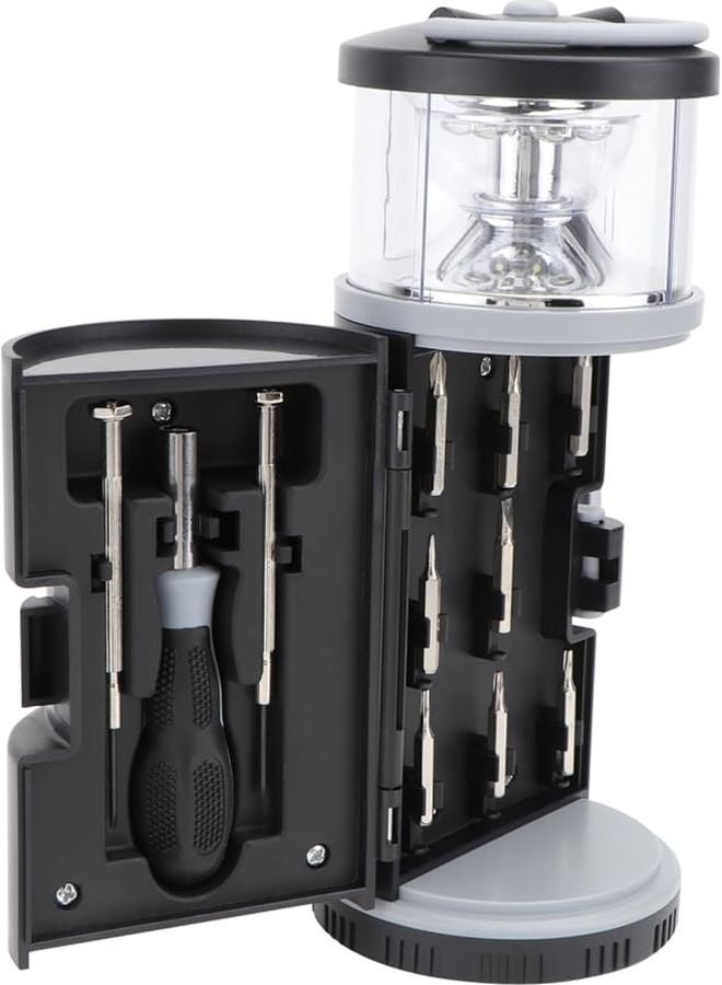 Black Camping Light Set Super Bright Portable Tent Lamp Flashlight 19 5x8 1cm - Image 1