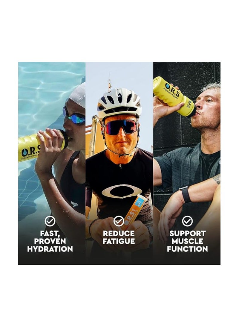 O.R.S Sport Hydration Tablets with Electrolytes, Vegan, Gluten & Lactose Free Formula – Soluble Oral Rehydration Tablets with Natural Mixed Berry Flavour, Low Calorie, Adult & Children, 20 Tablets Pack of 2 - Image 5