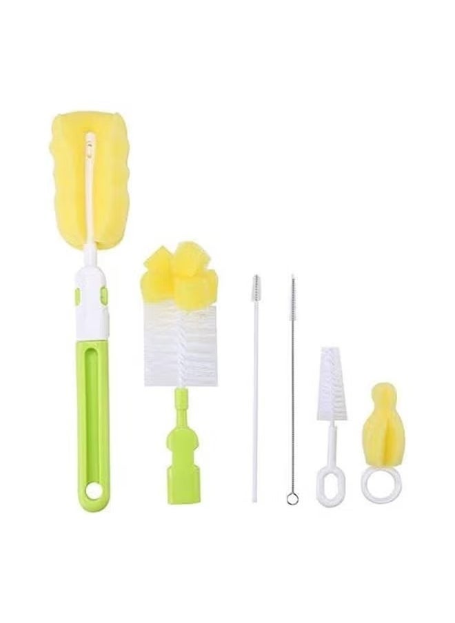 ORiTi Pack of 6 Multi Functional Bottle Cleaner Flexible Brush Kit With Textured Grip Handles  - Image 1
