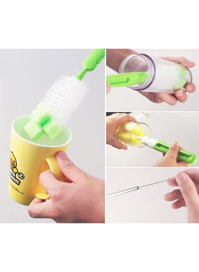 ORiTi - Pack of 6 Multi Functional Bottle Cleaner Flexible Brush Kit With Textured Grip Handles - Image 1