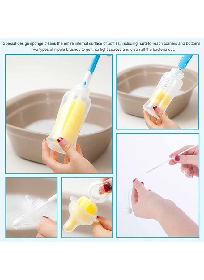 ORiTi - Pack of 6 Multi Functional Bottle Cleaner Flexible Brush Kit With Textured Grip Handles - Image 1