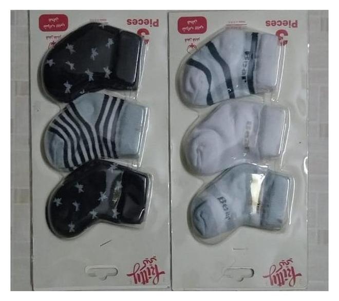 مجموعة من 6 أزواج جوارب لحديثي الولادة - خامة قطنية ممتازة - ولادي، الوان متعددة