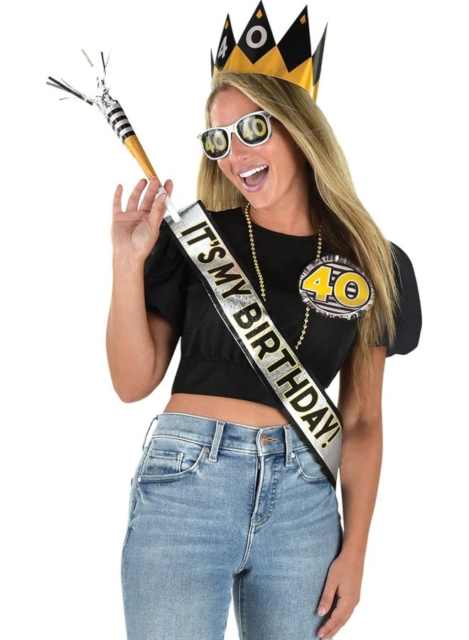 Amscan Regal Celebration 40th Party Kit - 11" x 8.75" | Assorted Design