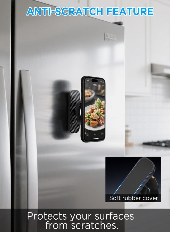 IPOW Magnetic Phone Holder for Gym with Dual Magnetic Mount, Alloy Base & 360° Ball Joint, Compatible with MagSafe iPhone 12-16 Series, Strong Grip on Metal Surfaces - Image 4