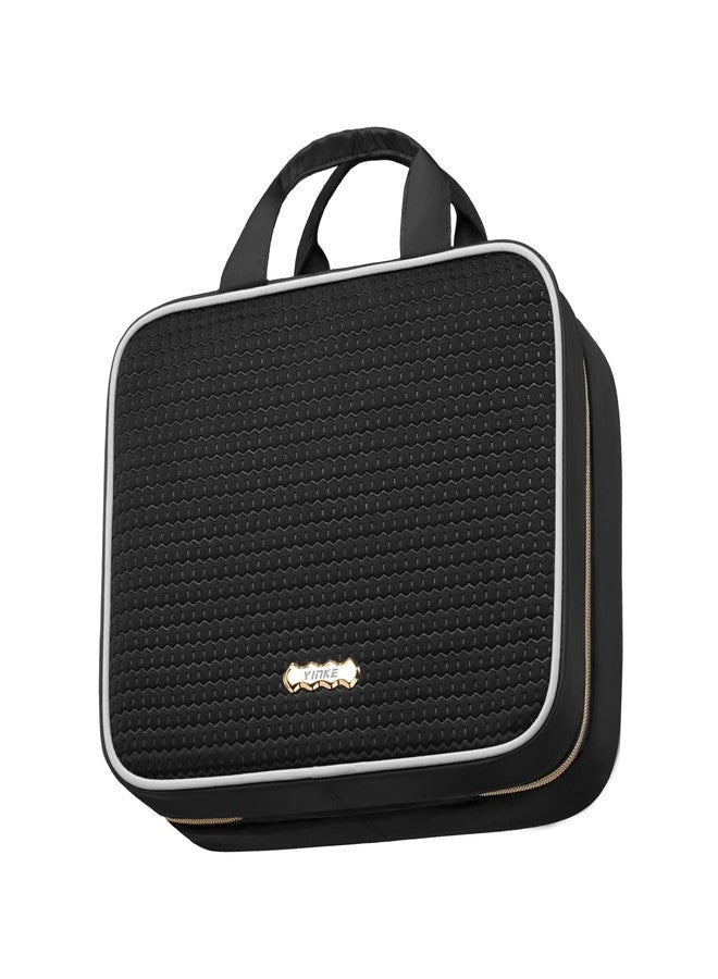 Yinke Travel Toiletry Bag with Hanging Hook, TSA Approved Makeup Cosmetic Bag, Travel-Size Accessories, Travel Organizer for Full-Sized essentials(Black), 060101-BK - Image 1