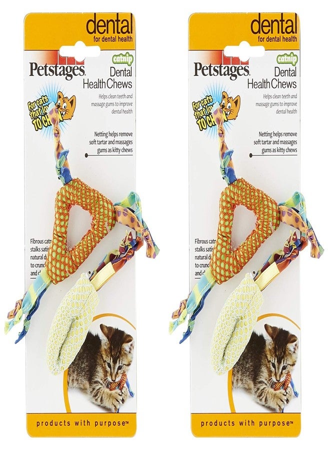 Petstages 4 Pack of Dental Health Pair Chews Cat Toys with Catnip - Image 1