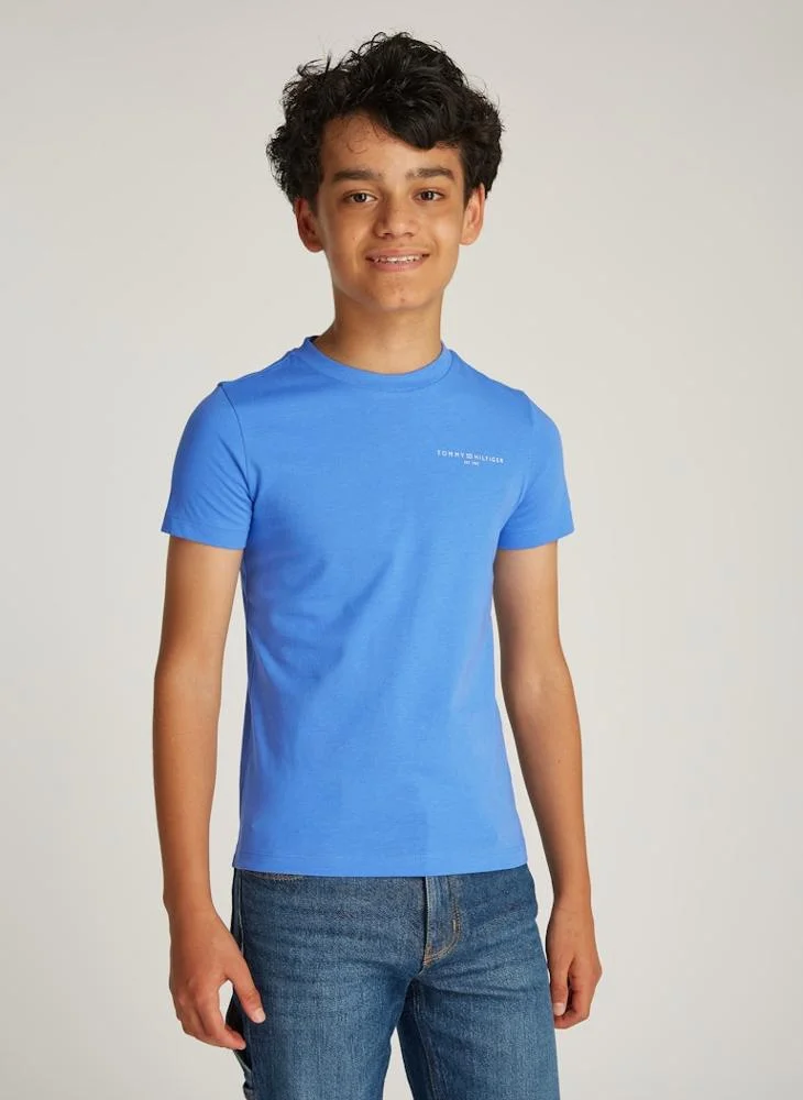 تومي هيلفيغر Youth Mini Croped Logo T-Shirt