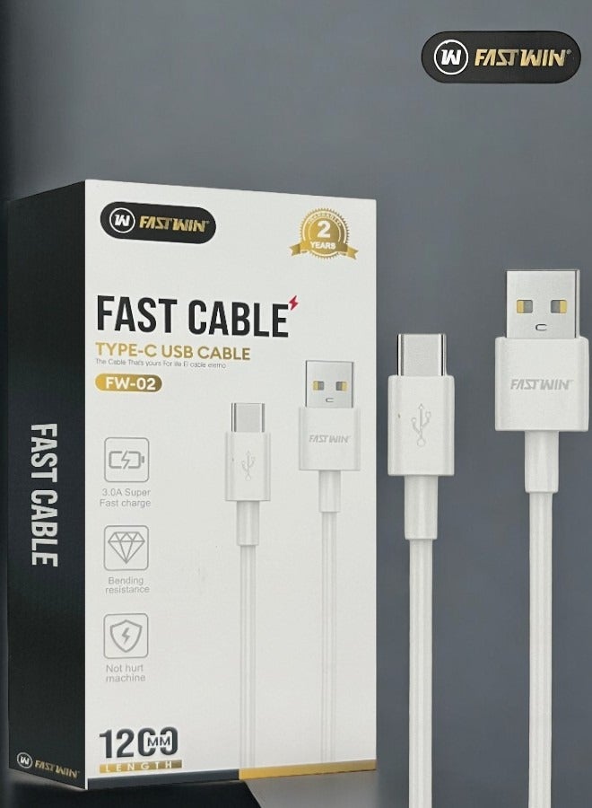 Fastwin Certified USB A to USBC Fast Charging Data Cable, Nylon Braided Android Auto Power Bank Cable for iPhone 16 Pro Max/16 Pro/16 Plus/16/15 Pro Max/15 Pro/15 and Samsung Galaxy S23 S22 S21 A54 S24 Flip 5 Fold 5 (Also Support Sony Handsfree 5 Charging)