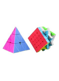 D ETERNAL D ETERNAL Cube Combo Set Of 5X5 And Pyraminx Pyramid Triangle High Speed Stickerless Magic Puzzle Bundle Cube (5X5 & Triangle), Teen  - Image 1