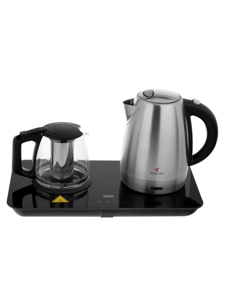 MEBASHI 1.7 L Kettle, 1.0 L Teapot, Stainless Steel, Digital Control, Keep Warm Function (ME-TM301SG) - Image 1