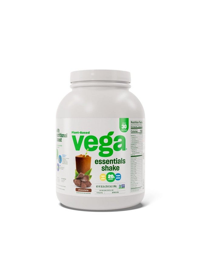 Vega Vega Essentials Plant Based Protein Powder, Chocolate - Vegan, Superfood, Vitamins, Antioxidants, Keto, Low Carb, Dairy Free, Gluten Free, Pea Protein For Women & Men, 2.4 Lbs (Packaging May Vary)  - Image 1