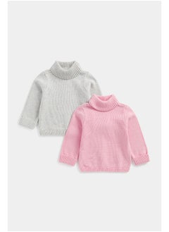 mothercare Roll-Neck Knitted Jumpers - 2 Pack  - Image 3