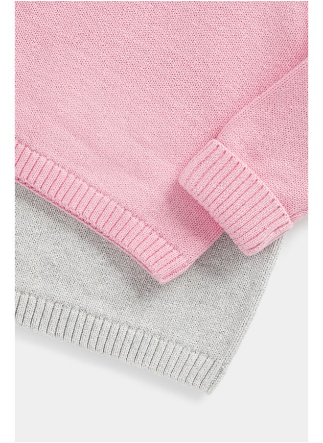 mothercare Roll-Neck Knitted Jumpers - 2 Pack  - Image 4