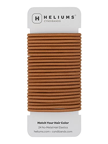 Cyndibands Elastic Hair Ties  Ginger Redhead  24 Count 4mm x 175 Inch Diameter Ponytail Holders
